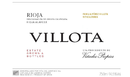 Villota - Rioja Estate Grown & Bottled - Label