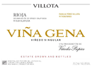 Villota - Viña Gena Viñedo Singular - Label
