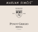 Domaine Marjan Simčič   - Pinot Grigio Brda Classic - Label