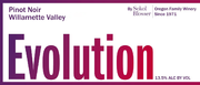 Evolution by Sokol Blosser - Pinot Noir Willamette Valley - Label