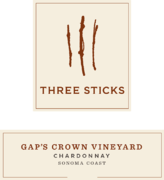 Three Sticks Wines - Chardonnay Gap's Crown Vineyard - Label