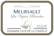 Domaine Clos de la Chapelle - Meursault Les Vignes Blanches - Label