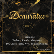 Deauratus - Zinfandel Tzabaco Rancho Vineyards - Label
