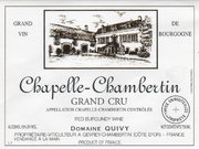 Domaine Gérard Quivy - Chapelle-Chambertin Grand Cru - Label