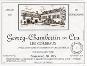 Domaine Gérard Quivy - Gevrey-Chambertin 1er Cru Les Corbeaux - Label