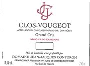 Domaine Jean-Jacques Confuron - Clos de Vougeot Grand Cru - Label