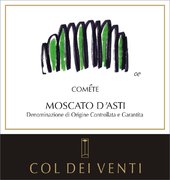 Col dei Venti - Cométe Moscato d'Asti DOCG - Label