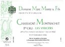 Domaine Marc Morey et Fils - Chassagne-Montrachet 1er Cru "Les Vergers"  - Label