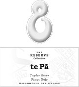 te Pā - Taylor River Pinot Noir, The Reserve Collection - Label