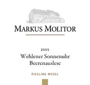 Markus Molitor - Wehlener Sonnenuhr Riesling Beerenauslese - Label