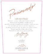 Andeluna - Pasionado Cabernet Franc Tupungato-Gualtallary - Label