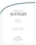 Andeluna - Altitud Cabernet Sauvignon - Label