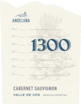 Andeluna - 1300 Cabernet Sauvignon Valle de Uco - Label