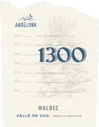 Andeluna - 1300 Malbec Valle de Uco - Label
