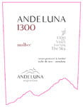 Andeluna - 1300 Malbec Valle de Uco - Label