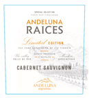 Andeluna - Raices Cabernet Sauvignon Mendoza - Label