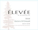 Élevée Winegrowers - Élevée Madrona Hill Vineyard Pinot Noir - Label
