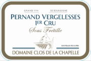 Domaine Clos de la Chapelle - Pernand-Vergelesses 1er Cru Sous Frétille - Label