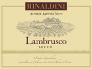 Rinaldini - Lambrusco Reggiano Secco DOP​  Vino Rosso Frizzante - Label